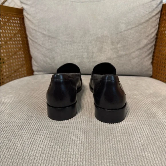 Reformation Ani Ruched Loafers in Black Leather - Picture 6 of 8